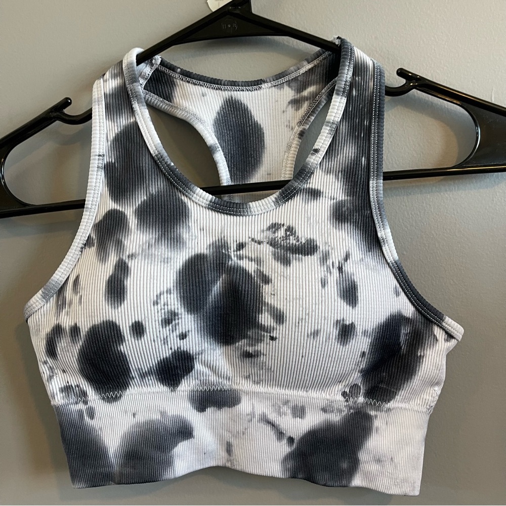 Profit Tie Dye High Neck Sports Bra Top